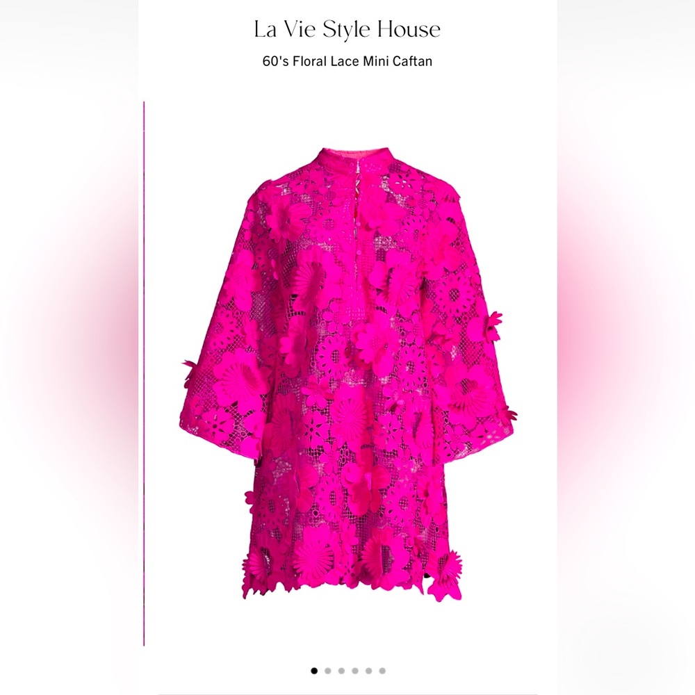 La Vie Style House floral lace caftan